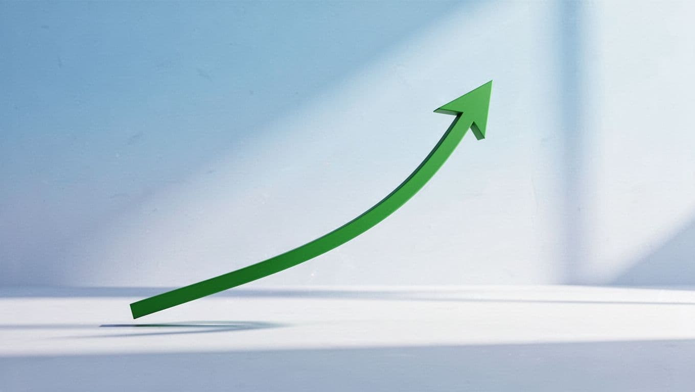 Modern illustration of a sharply rising green line graph depicting explosive growth in software trends like API tools, surrounded by icons on a subtle gradient background with clean shapes and a blues-greens-whites palette.