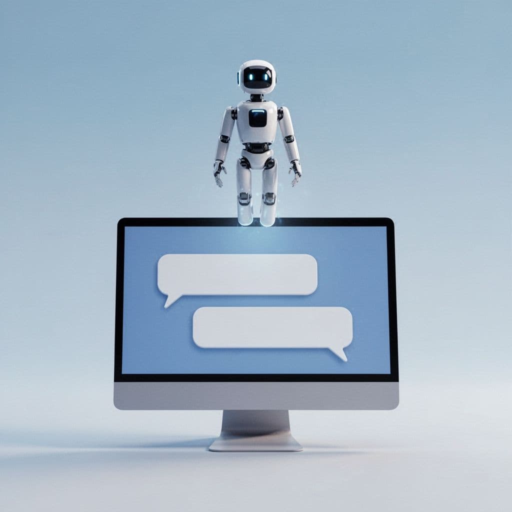 A stylized glowing blue agent icon hovers above a sleek computer monitor. The screen displays colorful floating comment bubbles, illustrating a seamless process of managing digital feedback through modern automated systems.