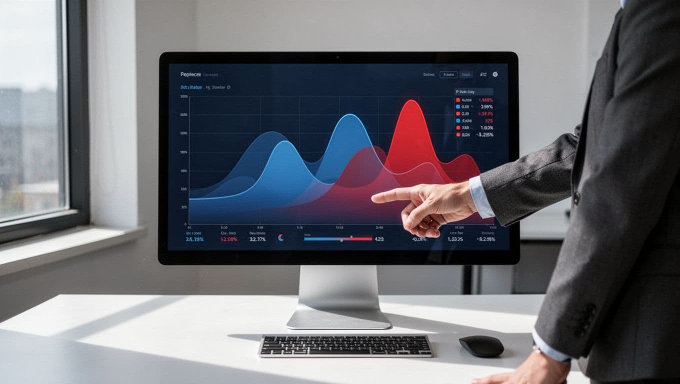 Illustration shows Baremetrics dashboard with MRR graph and highlighted churn metrics; one user points at the chart.