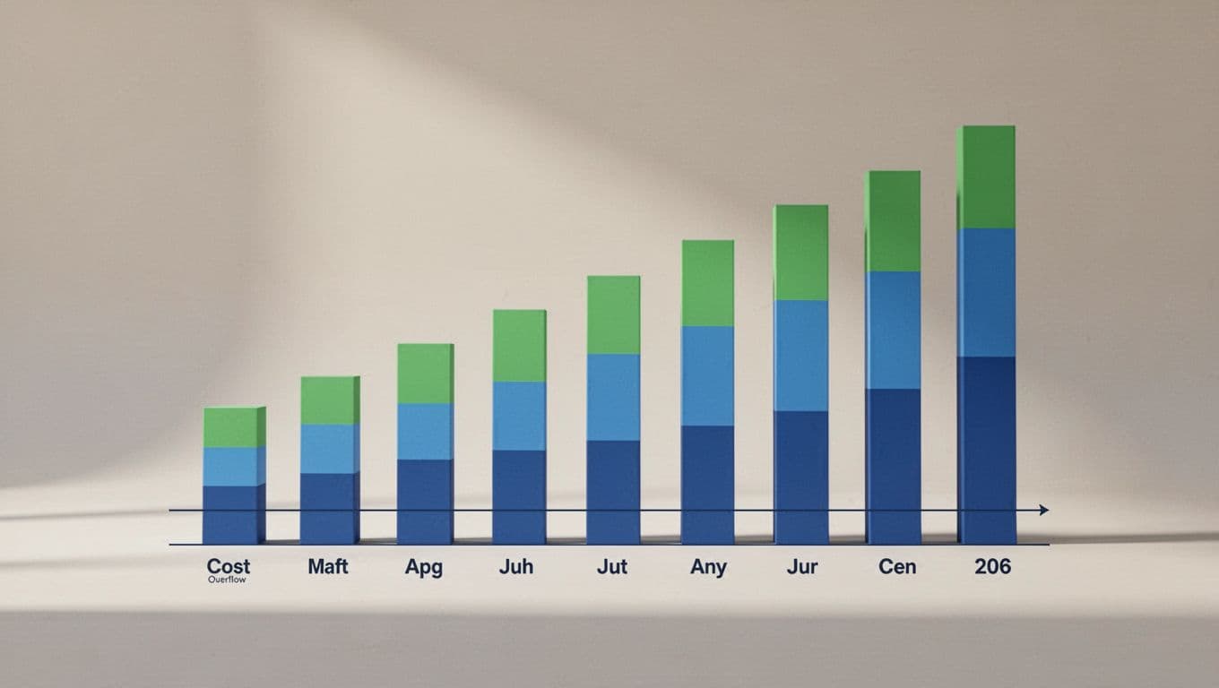 Stacked bar chart shows monthly gross profit from CAC outflow reaching breakeven at month 6 then profit.
