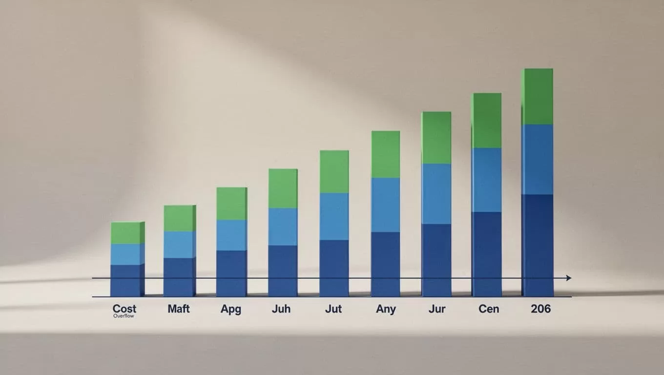 Stacked bar chart shows monthly gross profit from CAC outflow reaching breakeven at month 6 then profit.