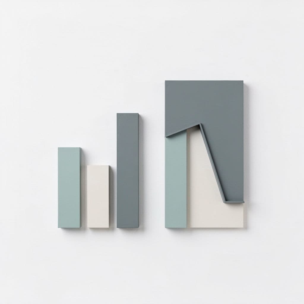 Two minimalist bar charts display declining trends in customer count alongside a steeper drop in recurring revenue.