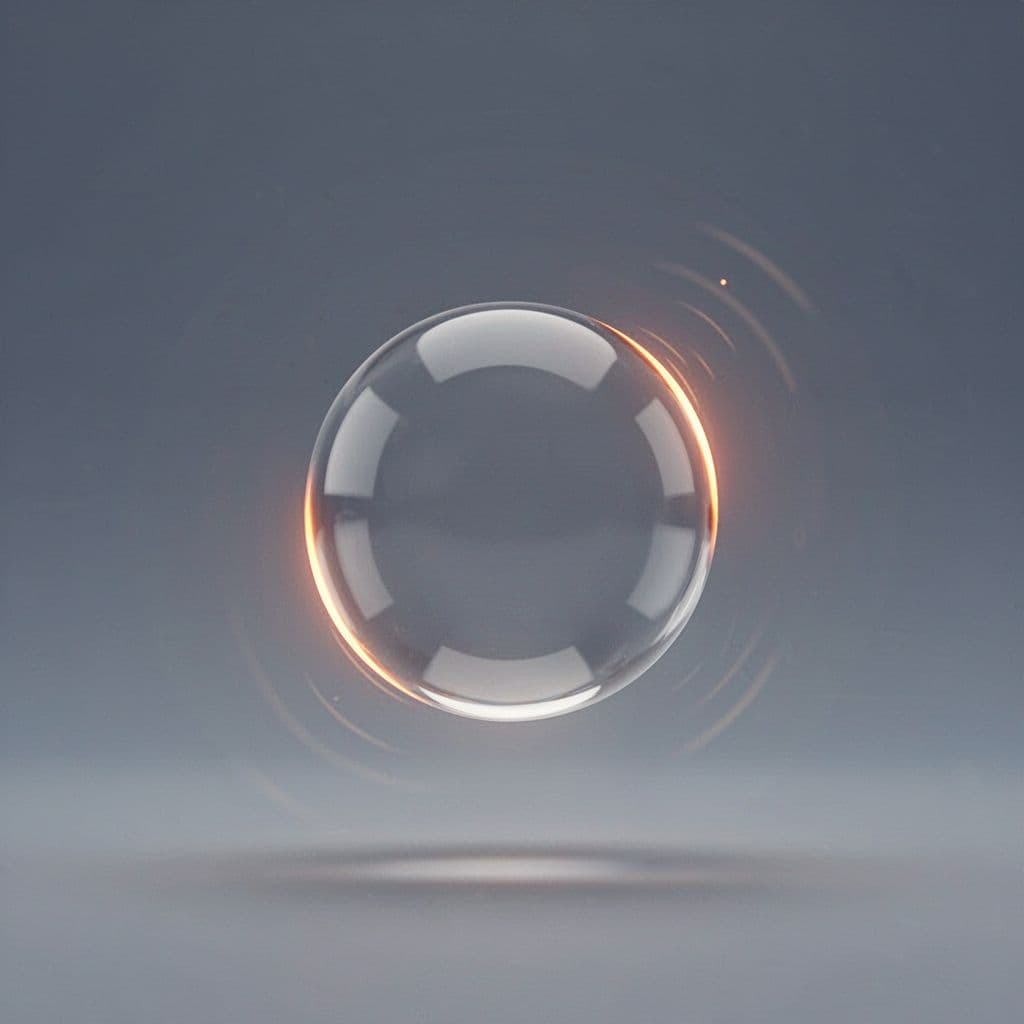 A clean, modern illustration of a stylized notification bubble featuring a warm orange accent.