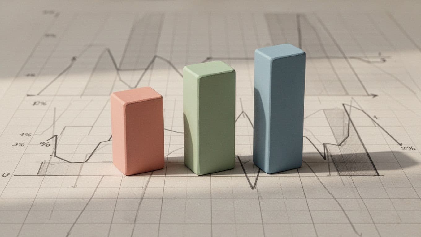 Simple bar chart with bars for beginning MRR, cancellations, and contractions on graph paper background.