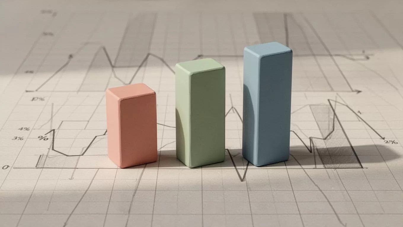 Simple bar chart with bars for beginning MRR, cancellations, and contractions on graph paper background.