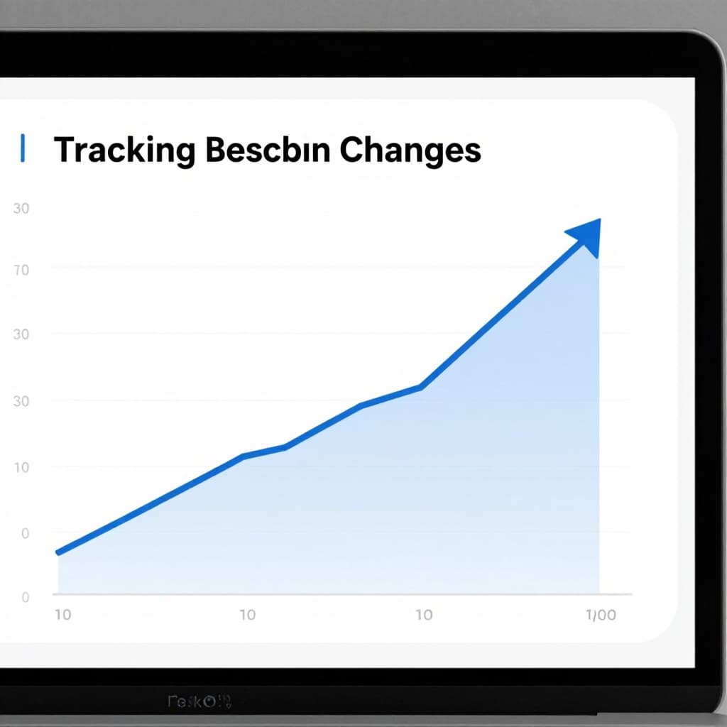 A minimalist chart displaying an upward trend line representing subscription growth on a clean interface.