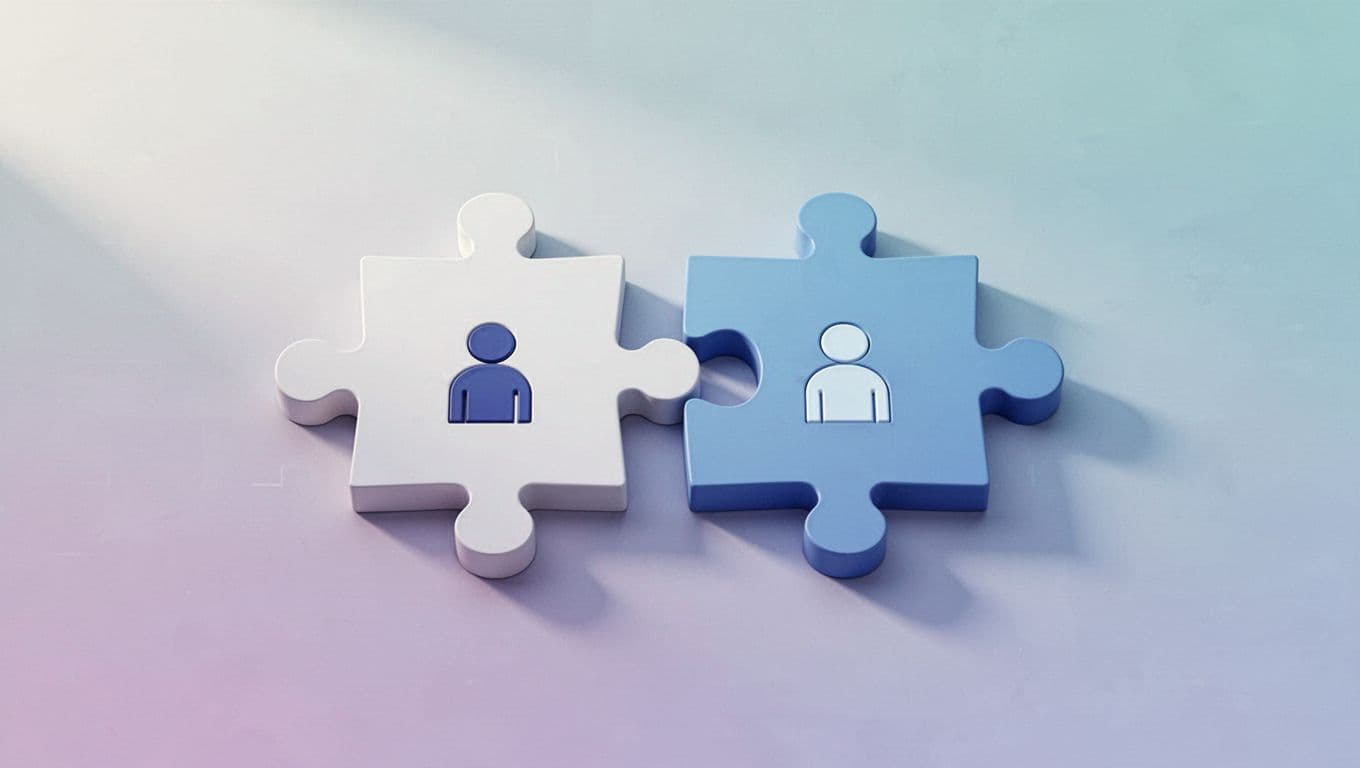 A flat illustration depicts abstract colorful shapes interlocking to form a complete structure. These distinct components represent various software modules connecting seamlessly on a soft, muted background for technical clarity.