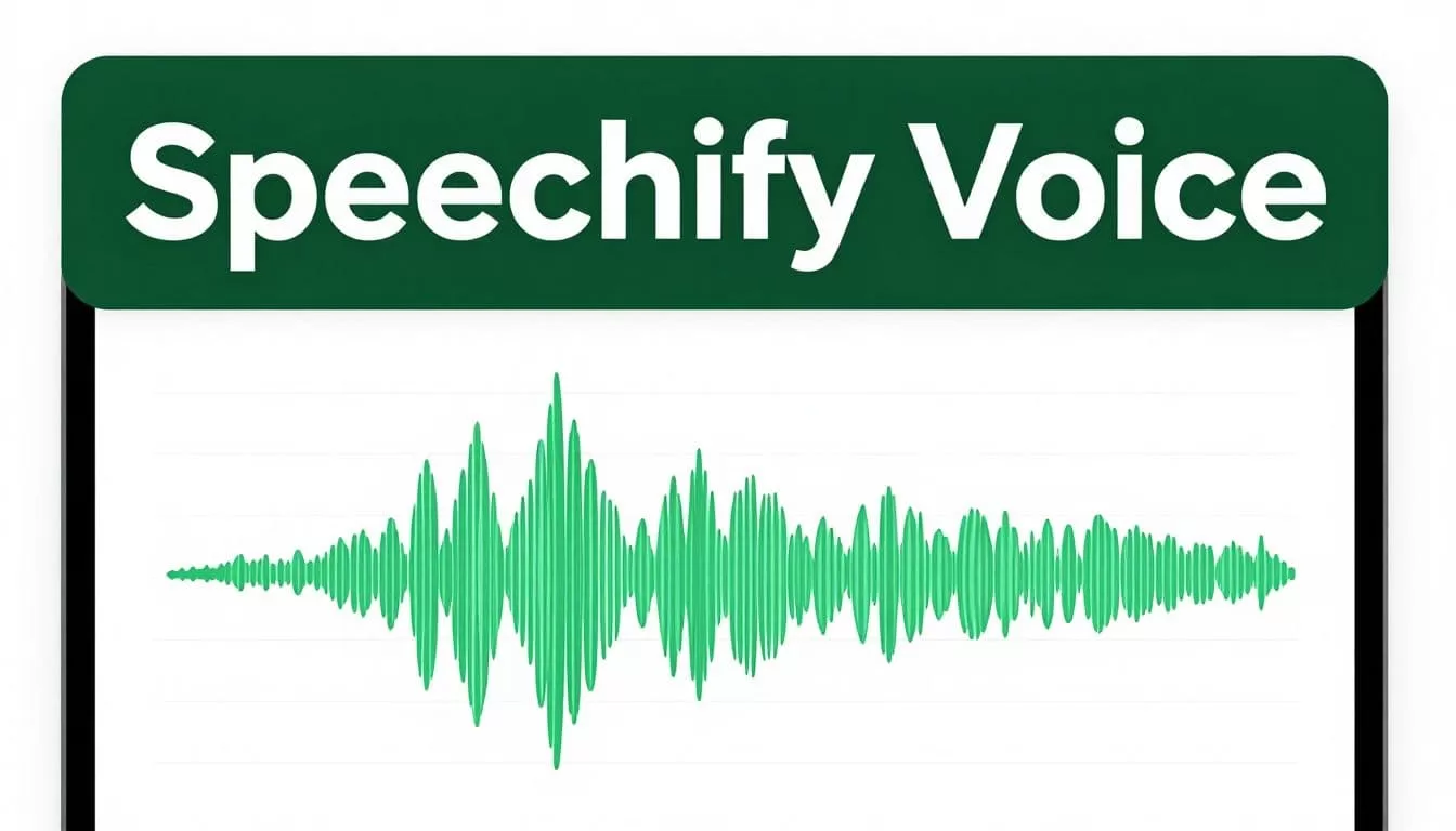 Computer monitor showing audio waveforms and a dark green header banner.