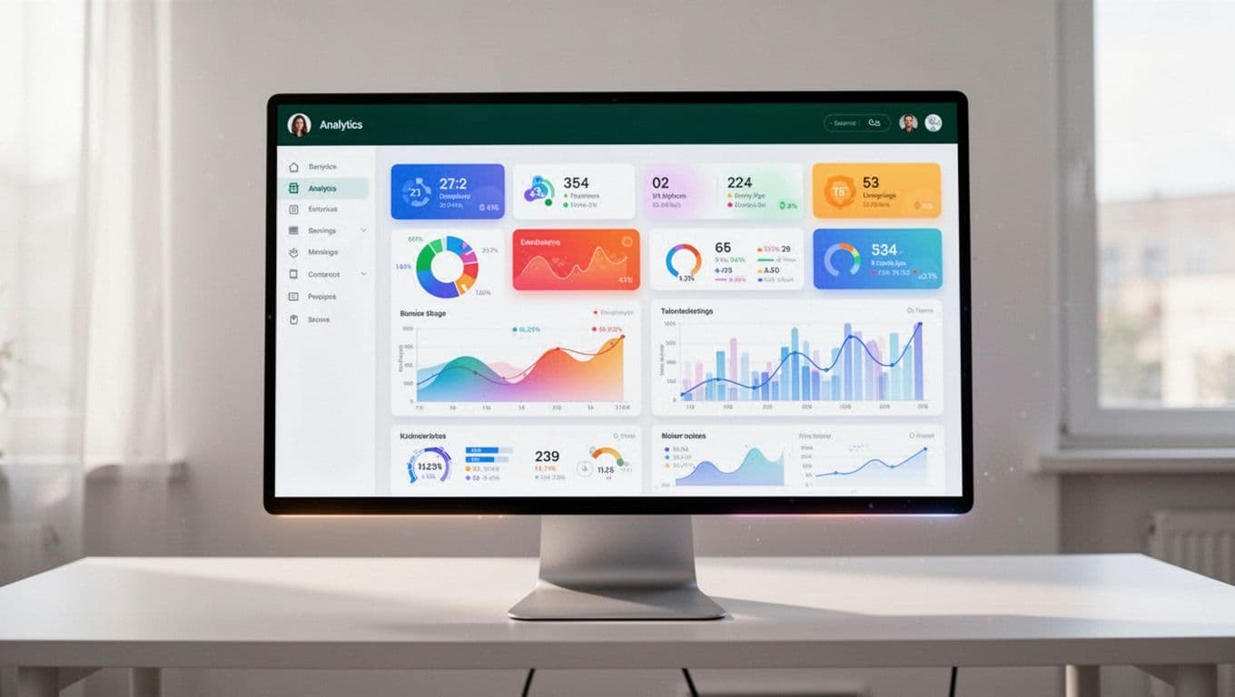 An e-commerce discount testing dashboard with analytics charts and a dark green header.