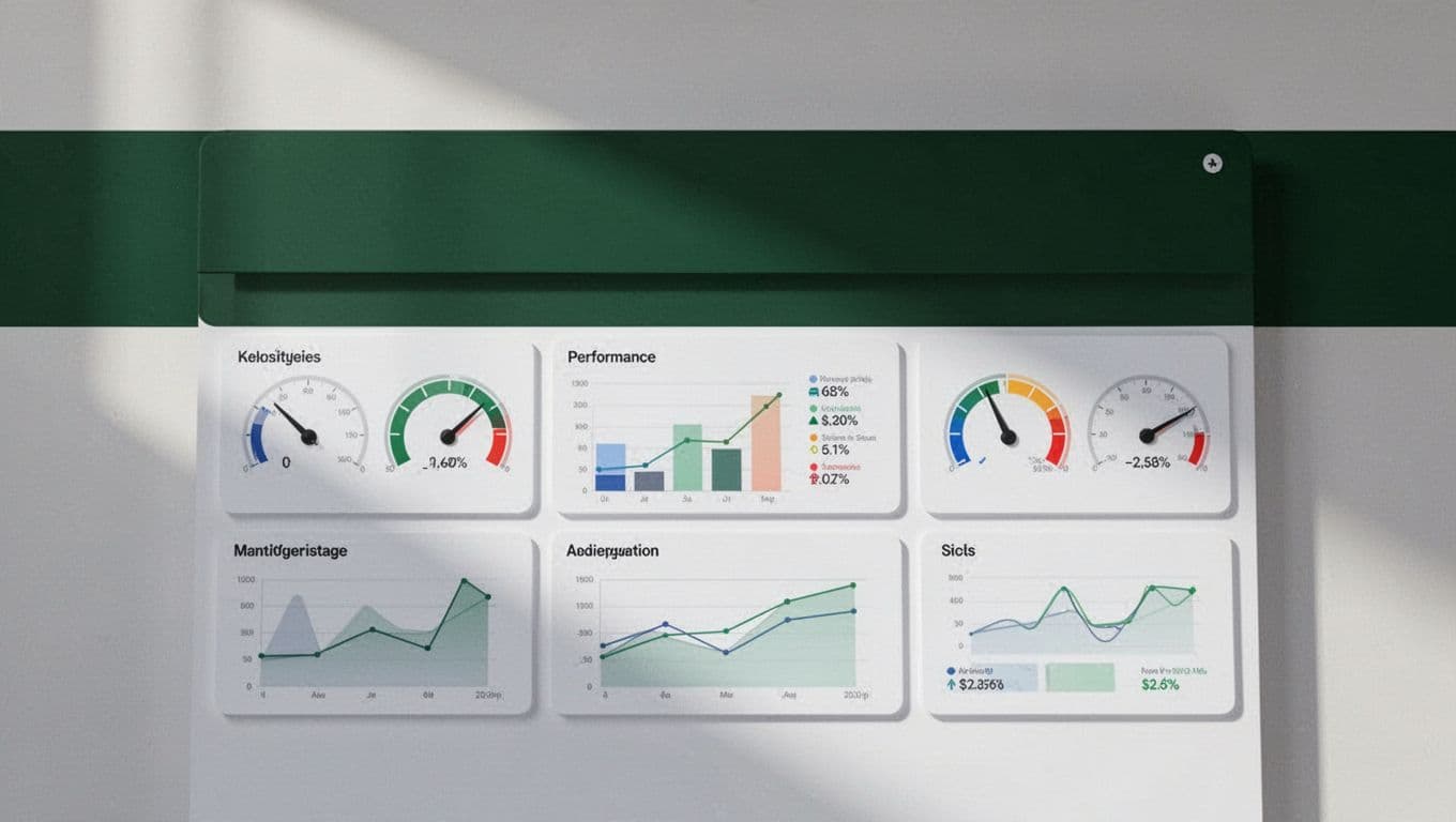 A minimalist analytics dashboard displaying website speed and loading performance metrics.