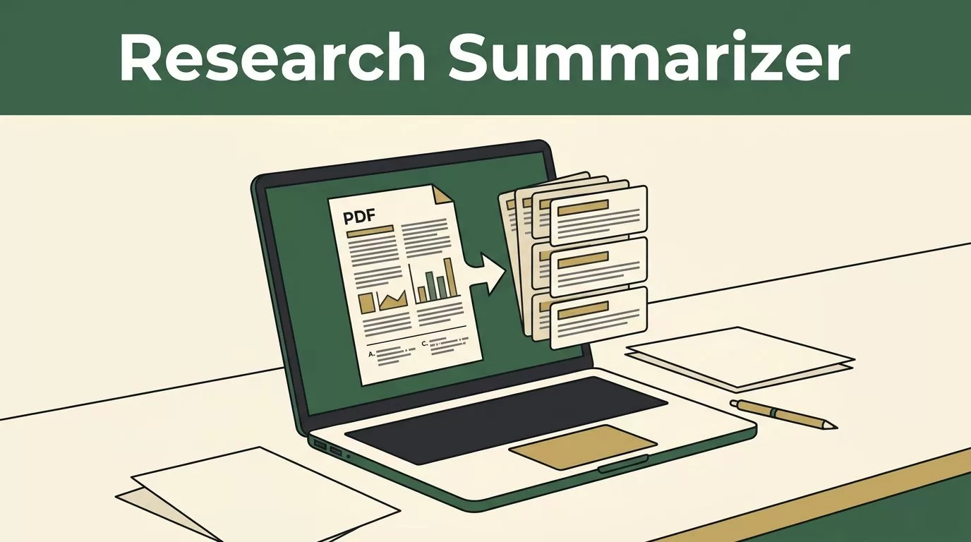 An open laptop showing summary cards next to papers on a tidy desk.