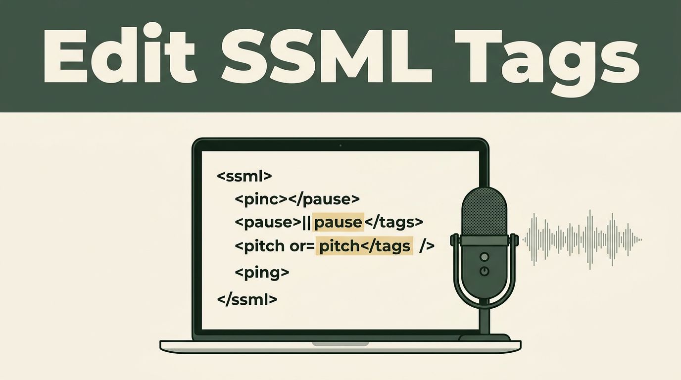 Edit SSML Voice Tags Inside Speechify