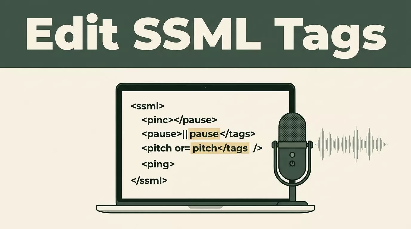 Edit SSML Voice Tags Inside Speechify