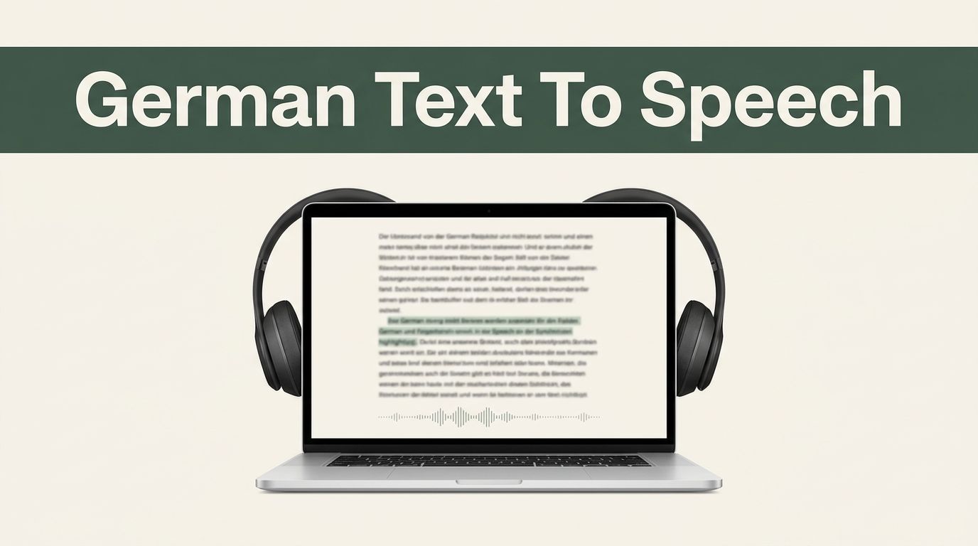 German Text to Speech on Speechify: A Practical Setup Guide