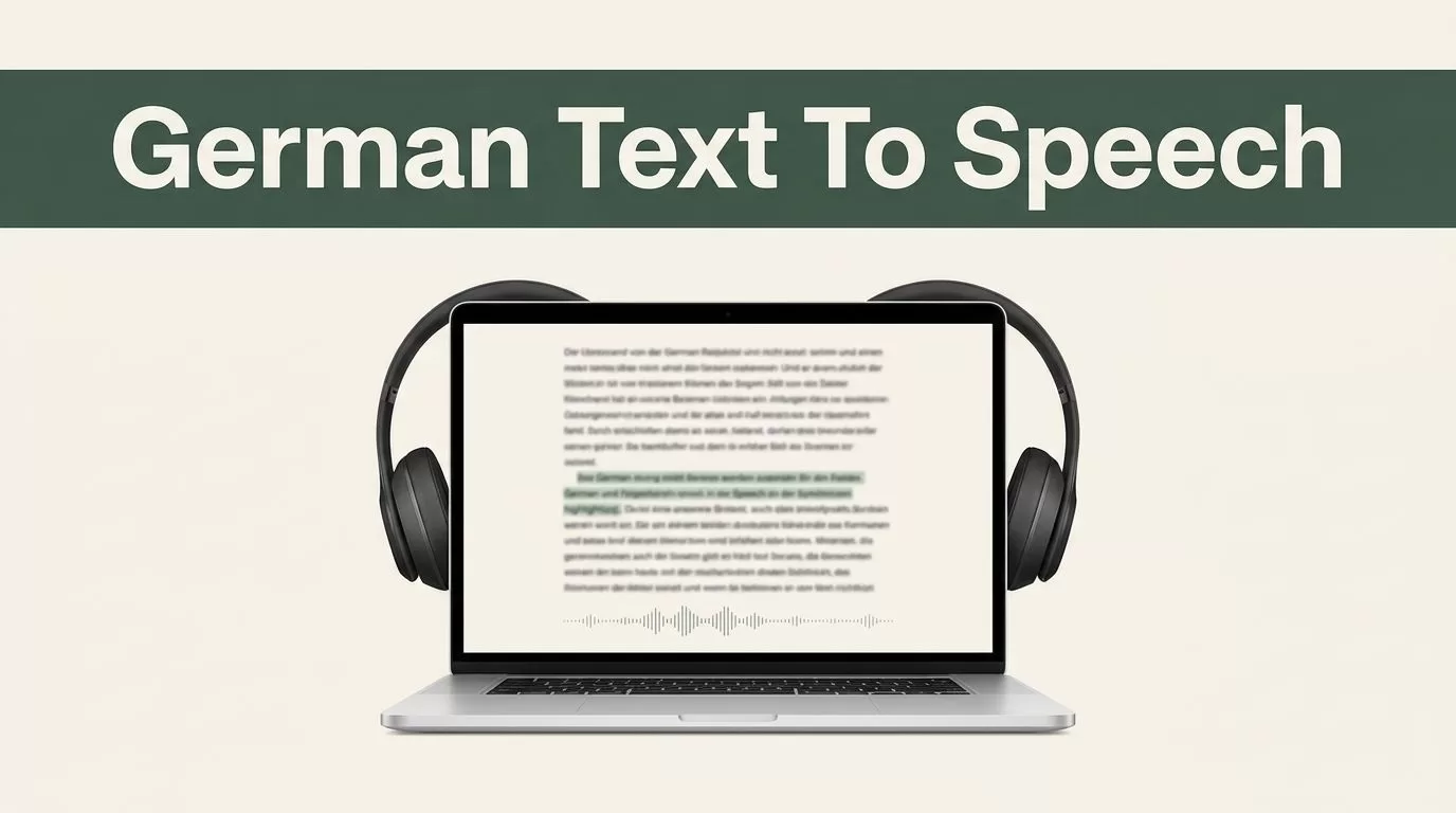 German Text to Speech on Speechify: A Practical Setup Guide