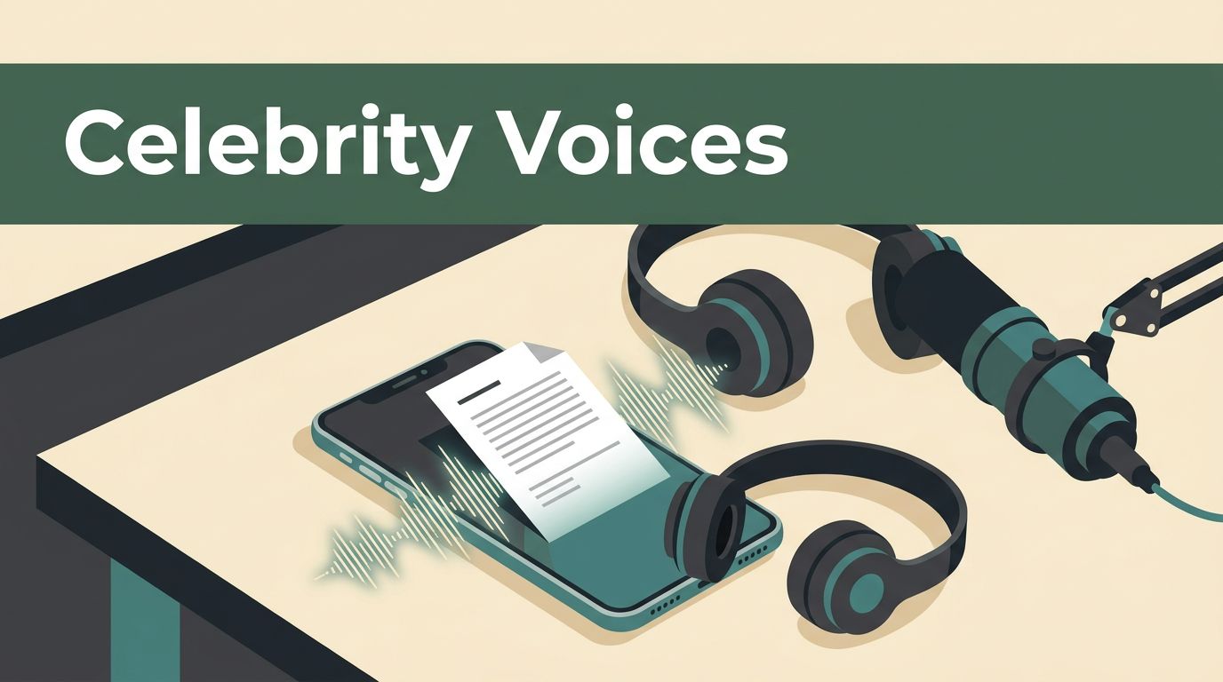 How Celebrity Text to Speech Works in Speechify