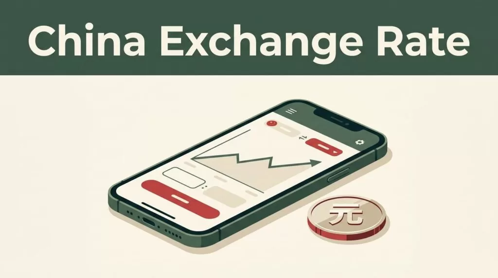 A smartphone and Chinese yuan coin resting on a cream background.