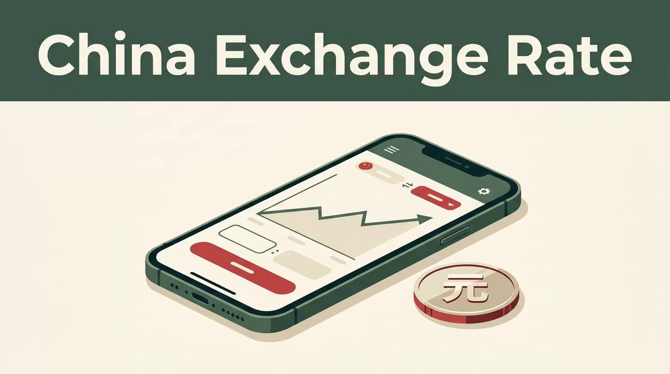 A smartphone and Chinese yuan coin resting on a cream background.
