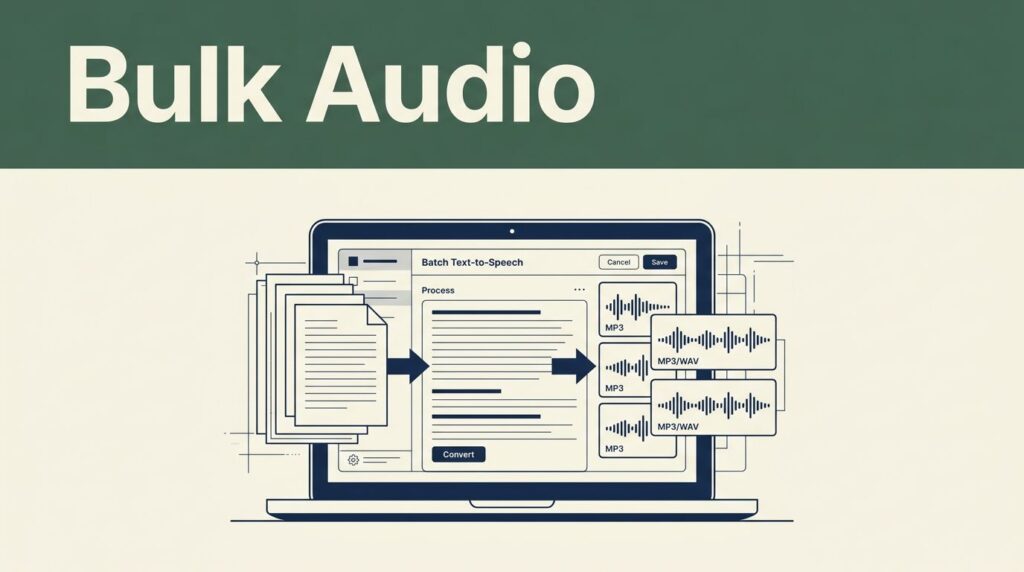 How to Execute Speechify Bulk Audio Generation for Content Teams