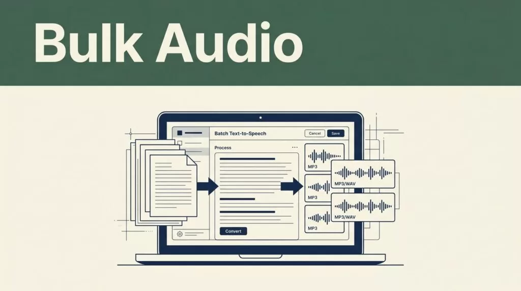 How to Execute Speechify Bulk Audio Generation for Content Teams