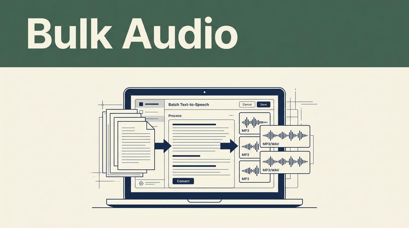 How to Execute Speechify Bulk Audio Generation for Content Teams