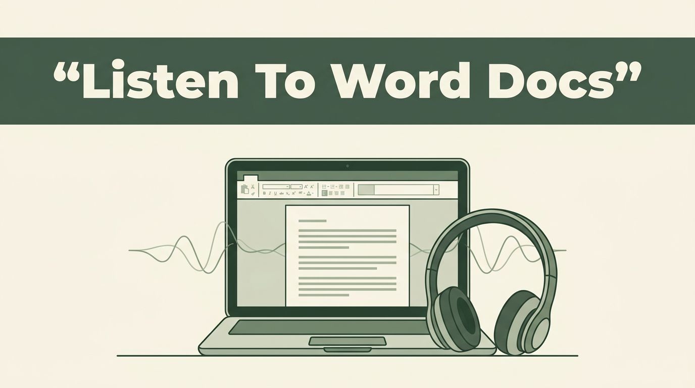 How to Listen to Word Documents With Speechify