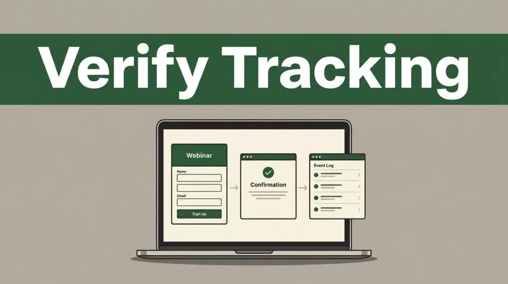 How to Test and Verify Webinar Registration Tracking Inside Mida.so