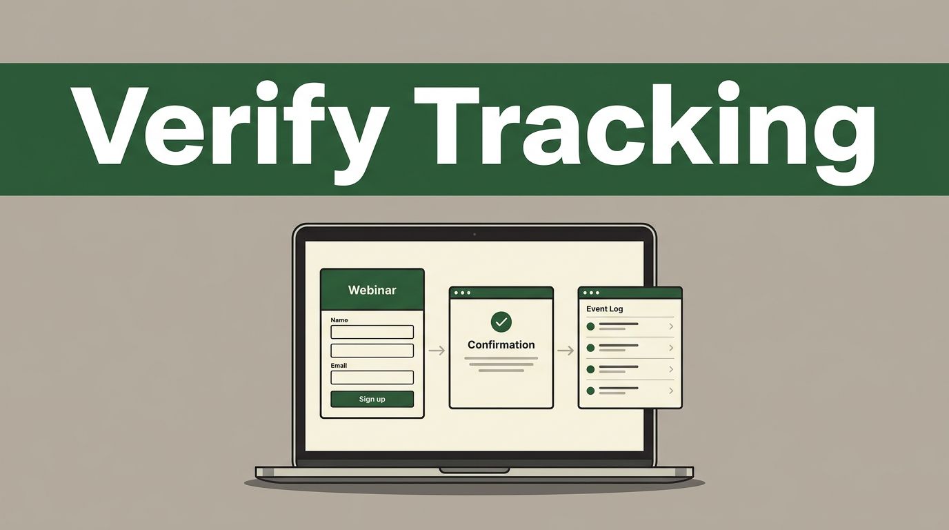 How to Test and Verify Webinar Registration Tracking Inside Mida.so