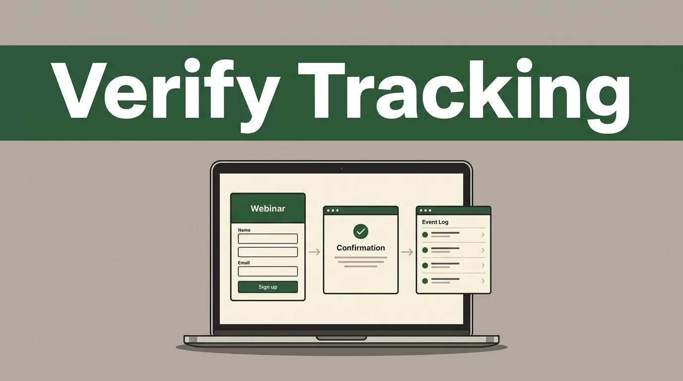 How to Test and Verify Webinar Registration Tracking Inside Mida.so