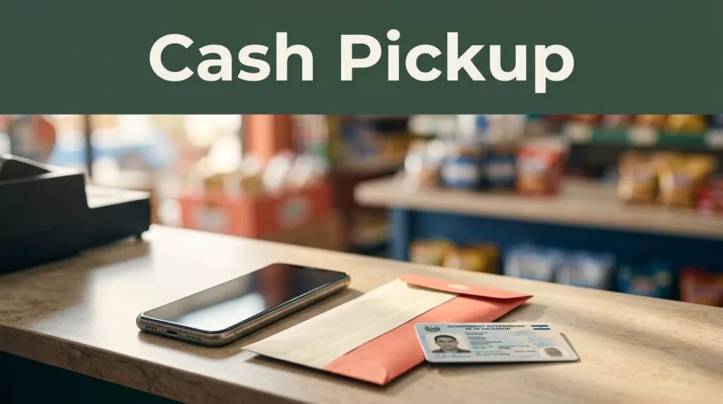 A smartphone, cash envelope, and ID card on a counter in a sunlit shop.