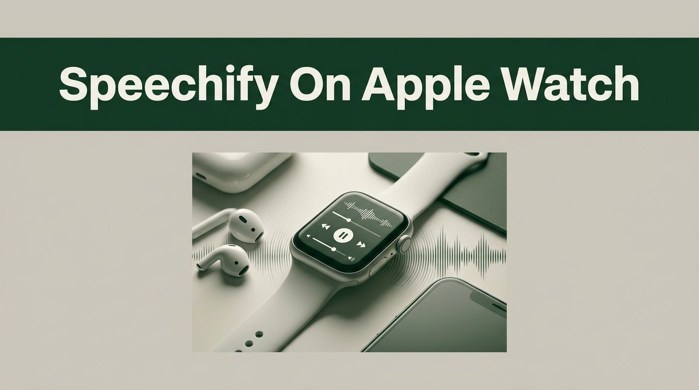 Speechify on Apple Watch: What Works in 2026