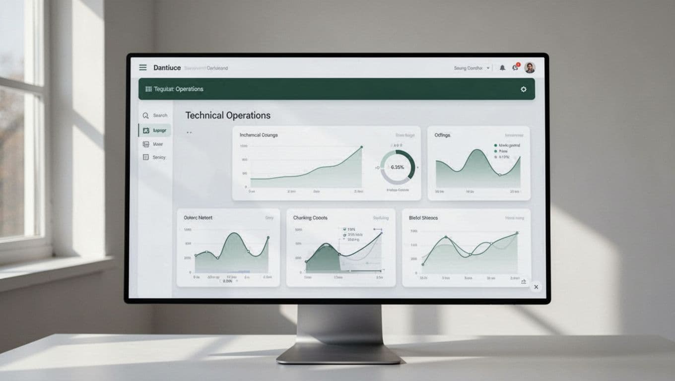 A technical operations dashboard featuring a dark-green banner at the top reading System Setup.