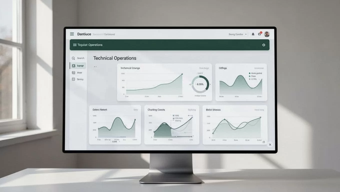 A technical operations dashboard featuring a dark-green banner at the top reading System Setup.