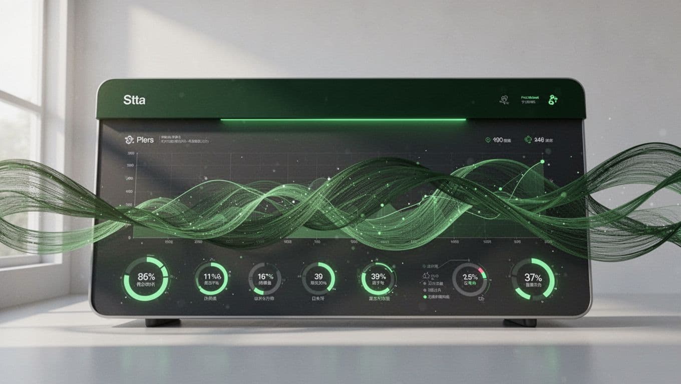 A clean digital interface with a dark green header tracking trial status updates.