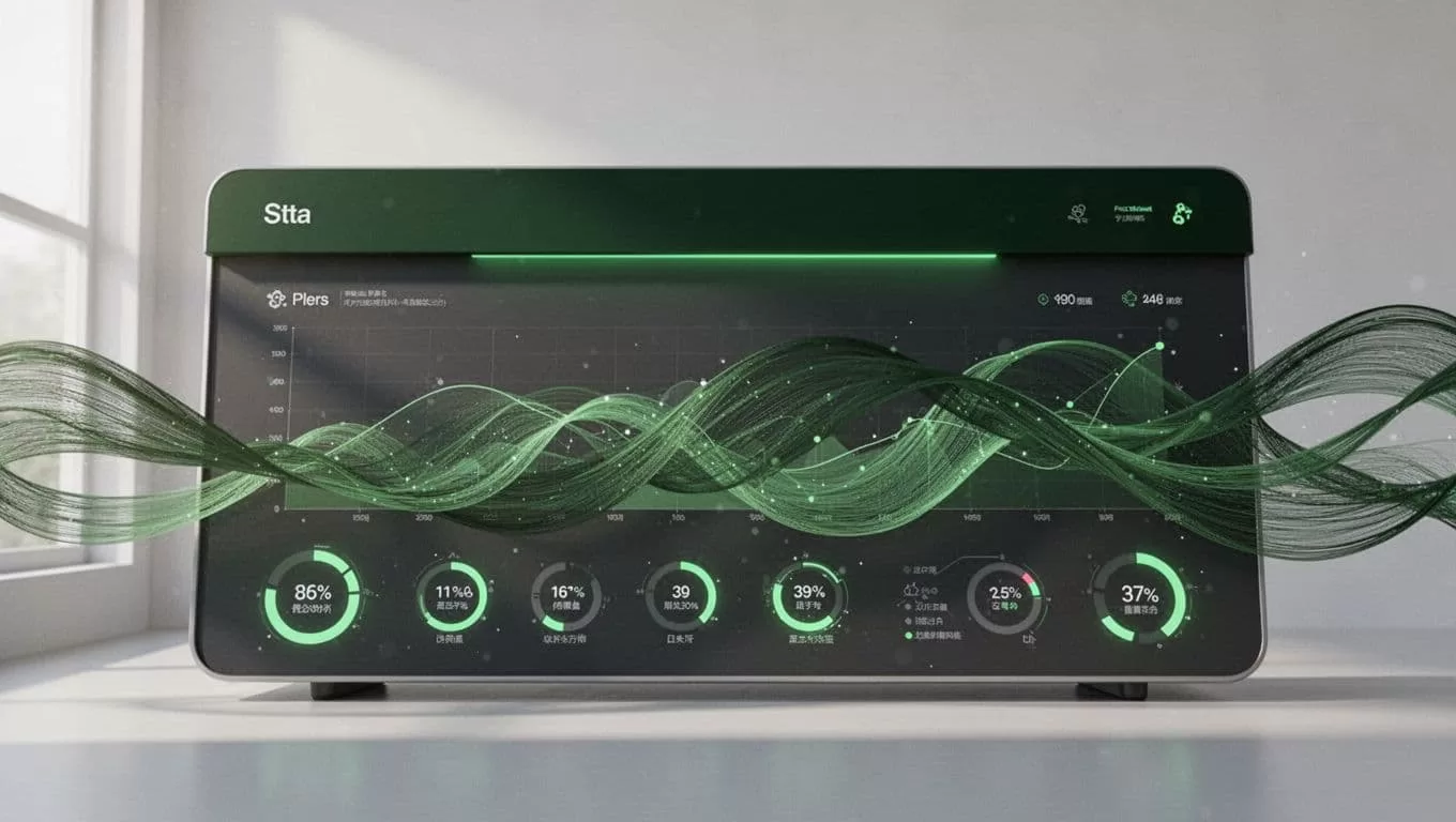 A clean digital interface with a dark green header tracking trial status updates.