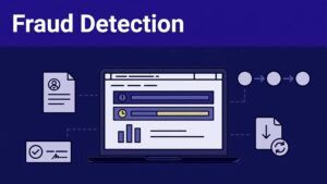 Laptop dashboard flags a suspicious referral for payout review.
