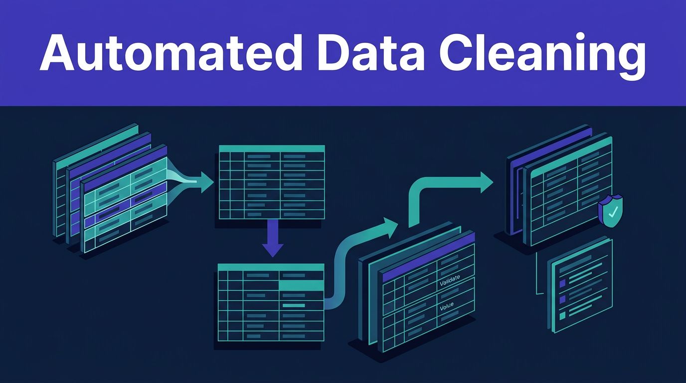 Database tables flow through a data-cleaning process while an original dataset remains protected.