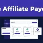 Finance dashboard showing affiliate commissions moving through approval and payout steps.