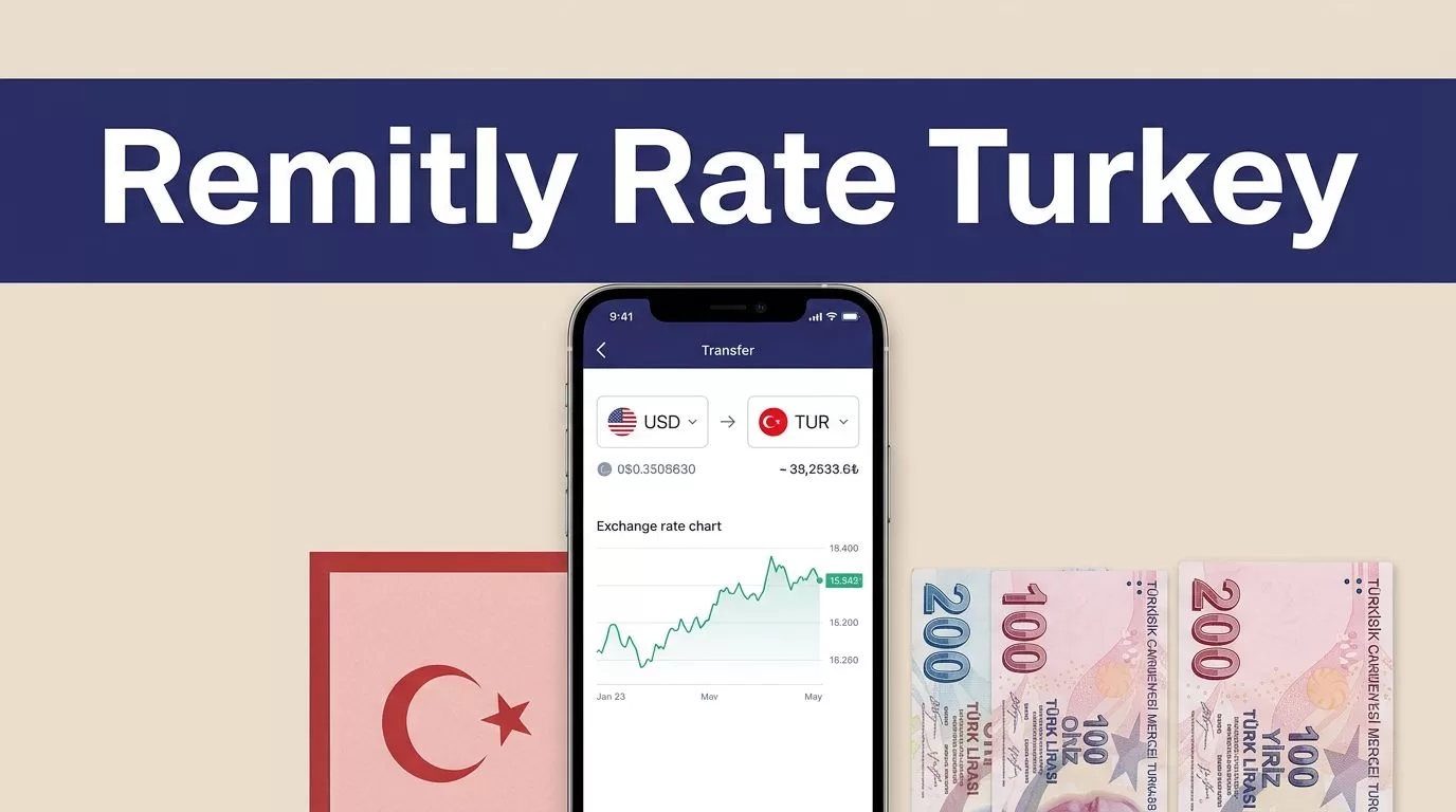 Phone showing dollars converted to Turkish lira above Turkish banknotes.