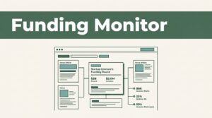 Funding dashboard linking a highlighted deal record with news and investor data.