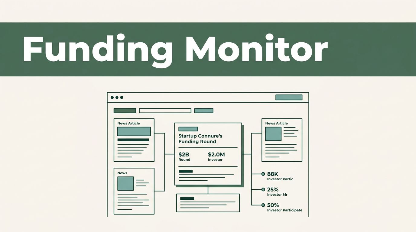 Funding dashboard linking a highlighted deal record with news and investor data.