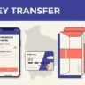 A phone showing a money transfer screen beside a Bolivian bank card and envelopes.