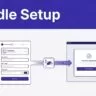 A Paddle setup screen showing a referral token moving through checkout to payment confirmation.