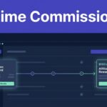 SaaS payment cards connect to an affiliate payout on a dark dashboard.