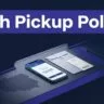 Cash pickup items with a smartphone, envelope, receipt, and Poland map accent.