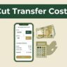 A phone with a transfer quote beside rand notes, a calculator, and a South Africa map.