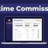 Laptop showing a billing dashboard with recurring payments and commission audit checks.