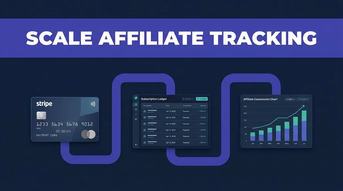Dashboard linking payments, subscriptions, and affiliate commissions with indigo pathways.