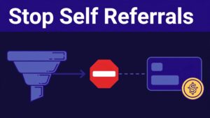 A referral funnel is stopped before reaching a payout coin.