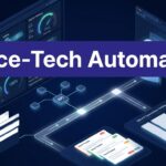 A glowing workflow links satellite telemetry, APIs, browser windows, issue cards, and a secure database.